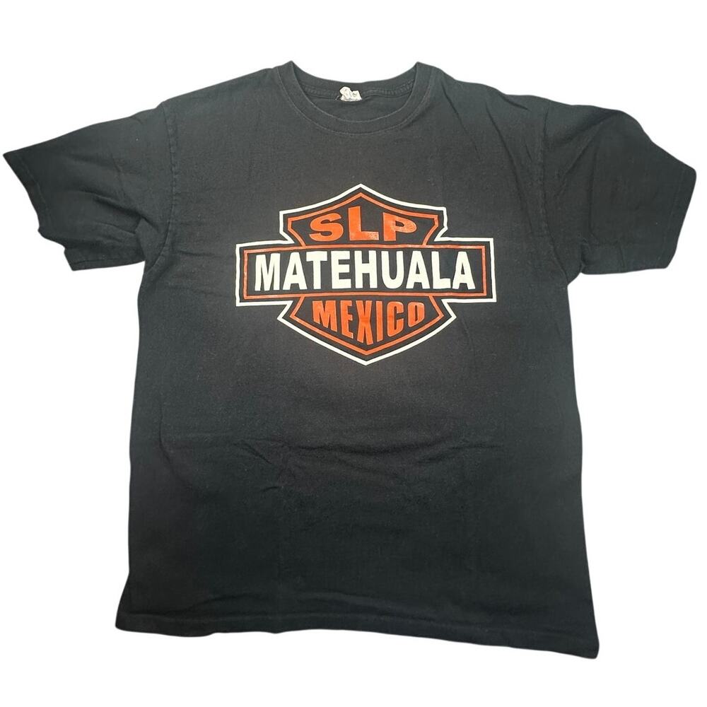 Yazbek SLP Matehuala Mexico Biker Graphic T-Shirt Large Black